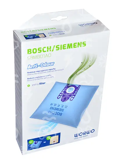 sáčky z mikrovlákna BOSCH / SIEMENS, D, E, F, G, H, (4+1), ANTI ODOR, WORWO